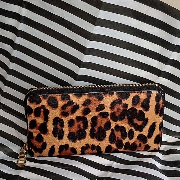 Genuine Calf Hair Cheetah Print Brown Tan Perfect Condition! - Picture 1 of 9